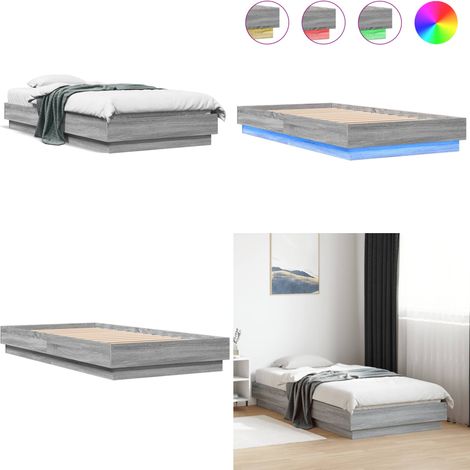 Cadre de lit sans matelas avec lumières LED 75x190 cm - Cadre De Lit - Lit Avec Led - Luminaire De Lit - Éclairage De Chambre - Sommier - Home & Living (1/5)