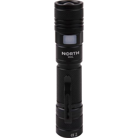 North torcia 950lumen zoom nera alluminio aviazione 10w cree led xml2