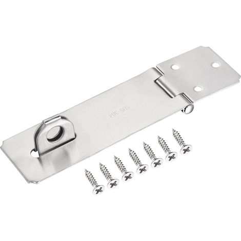 5" Edelstahl Haspelschloss Schwere Spange mit Schrauben for Schrank Silber