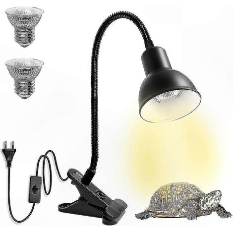 Wärmelampe für Reptilien mit UVB- und UVA-Lampen, 360° drehbarer Clip für Terrarien- und Aquarienbeleuchtung (1/5)