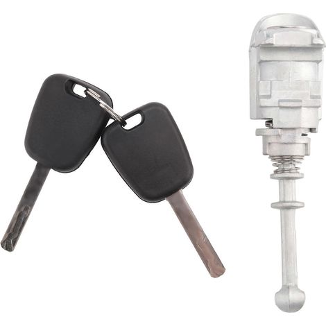 Compatible avec le cylindre de serrure de porte avant gauche des modèles 407 C4 (2004-2011 et 2006-2008) avec deux clés. (1/5)