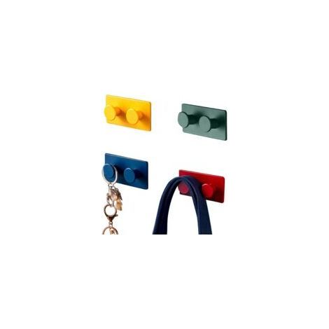 Klebehaken, mehrfarbige Hakenverbinder, Wandhaken, Schlüsselhaken, selbstklebende Wandhaken zum Aufhängen von Taschen, Handtüchern, Steckern (4 Stück) (1/5)