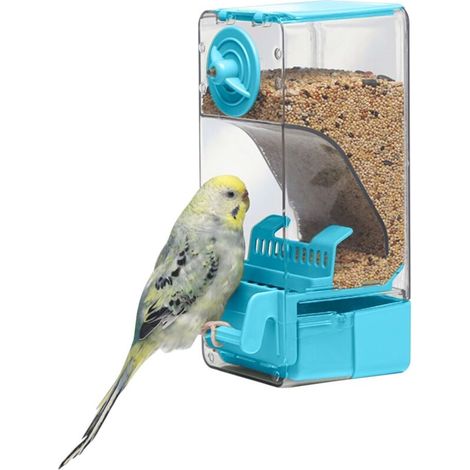 Mangeoire Automatique pour Oiseaux, Mangeoire à Cage à Oiseaux avec Perruche pour Perruche Canari Calopsitte Pinson