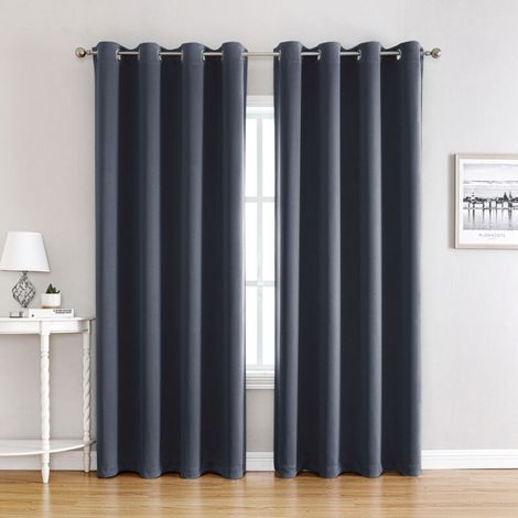 Rideaux Occultant pour Chambre - Double Rideau Isolation Thermiques de Fenêtre Maison / Tissu Solid Lourd pour, Lot de 2 , L 132 X H 160 cm,Vert tibétain (1/4)