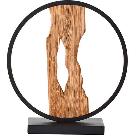 [NEUWERTIG] B-Ware Brilliant Led Tischlampe Chaumont Länge 25,8 Cm Schwarz Holz Tischleuchte Lampe