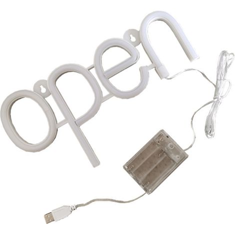 Enseigne lumineuse LED néon « Ouvert » - Mini enseigne néon étanche haute luminosité pour commerce extérieur (1/5)