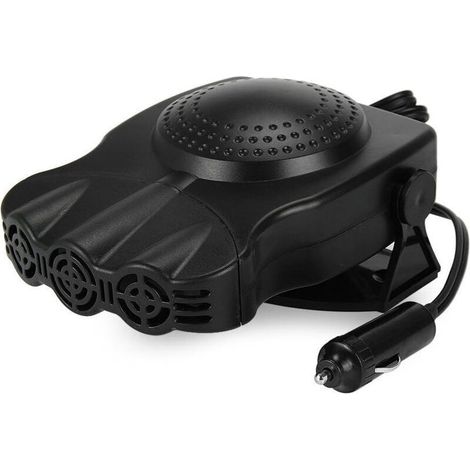 Chauffage Soufflant Voiture 12V 2 en 1 Ventilateur Céramique Portable Dégivreur Désembueur Noir (1/4)