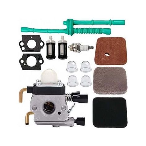 Green Mobility-Carburateur C1Q-S97 avec kit de conduite de carburant et filtre à air pour débroussailleuse/coupe-bordures STIHL FS38 FS45 FS46 FS55 KM55 HL45 FS45L FS45C FS46C FS55C FS55R FS55RC (1/4)
