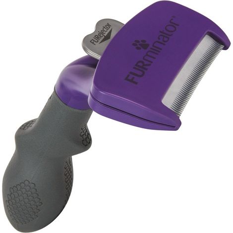 Brosse FURminator pour chats à poils longs avec poils en acier inoxydable