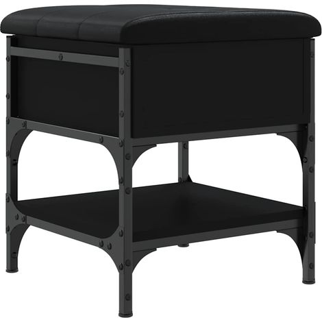 Shoe Bench Black 42x42x45 cm Engineered Wood vidaXL (1/5)