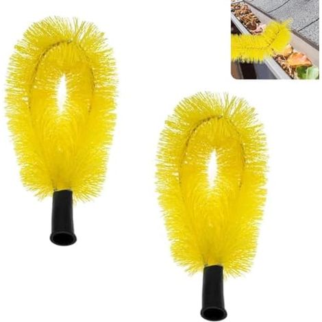 2 Pièces Brosse de Gouttière,Outil Nettoyage Gouttière Toiture Outil Toiture,pour Nettoyer Feuilles Toit Fenêtres Gouttières Lustres,36x15 cm - (1/5)