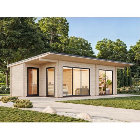 Abri de jardin en bois Cecilia 27,3 m2 Naturel (1/5)