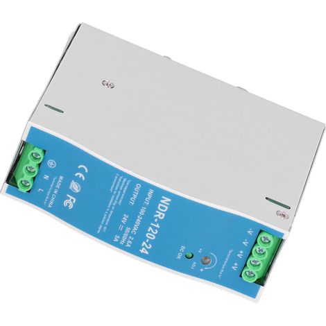Alimentation Rail DIN NDR-120-24 5A 120W Transformateur Industriel 100-240V AC (1/5)