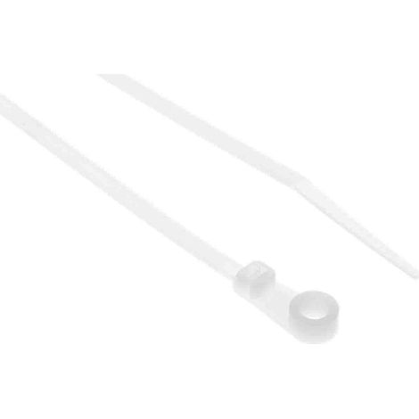 Serre-câble RS PRO Naturel en Nylon 66, 171.5mm x 3,7 mm ( Prix pour Sachet de 100 )