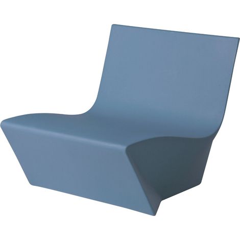 Kami Ichi  Blu polvere - No cuscino  originale slide di design per giardino esterno interno colorata moderna polietilene made in Italy sedia seduta poltrona