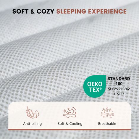 Matelas 140x200,hauteur 20 cm,matelas ergonomique en mousse froide,tissu à surface douce,dureté moyenne