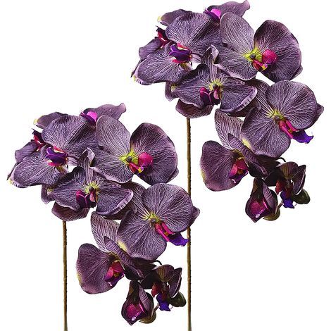 Künstliche Orchideenstiele, realistisch wirkende künstliche Orchideenblüten, Stielpflanzen für Hochzeits- und Heimdekoration (B) (1/5)