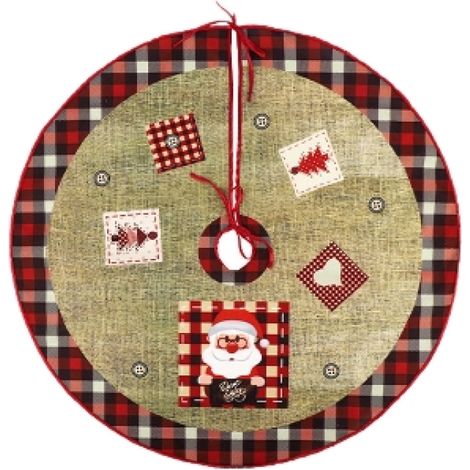 Jupe Pour Arbre De Noël - 60 cm - Rouge - Décoration De Sol Pour Arbre De Noël - 1 Pièce (1/5)