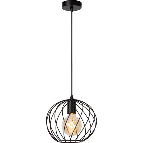 Lucide DANZA - Pendelleuchten - Ø 25 cm - 1xE27 - Schwarz (1/5)
