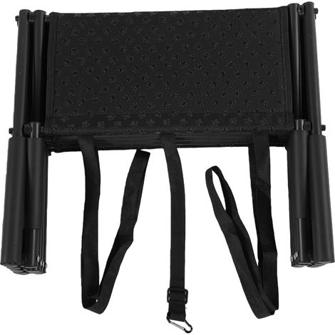 Escalier pour chien rampe de voiture pliable 4 marches animaux compagnie conception large stable antidérapant réglable portable alliage aluminium léger grands chiens (1/5)