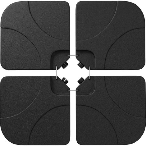 Lot de 4 dalles lestées carrées pour parasol déporté, usage quotidien (1/5)