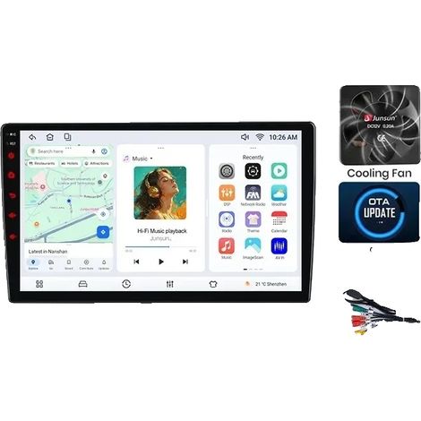 CarPlay, dimensioni del display, connettività avanzata, compatibile con Ford Focus 3 MK3 2011-2019, V7 (8GB 256GB) (1/2)