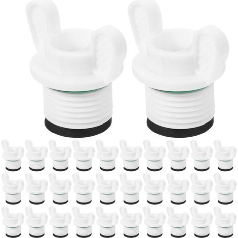 60 Pièces Bouchons Filetés Plastique Blanc Bouchons Arrêt pour Tuyaux de Jardin Accessoires pour Tubes Anti-Fuite Facile à Installer (1/5)