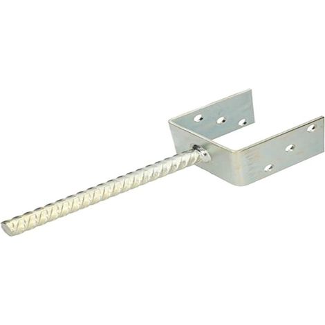 KOTARBAU® Support Poteau à Sceller - Acier Galvanisé - 91 mm - Argent - Pied de Poteau Bois - avec Ancrage Béton - Embase Robuste pour Clôture Jardin Terrasse
