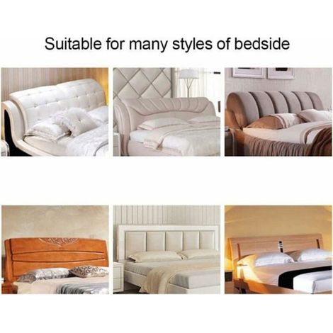 Housse de tête de lit extensible pour tête de lit 140 à 170 cm size, housse de protection incurvée anti-poussière pour décorati (1/4)
