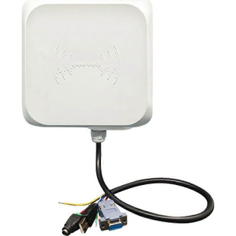 Lecteur RFID UHF longue portée 0-5 m, interfaces RS232/485/Wiegand26, antenne intégrée 7 dBi, prise en charge de la lecture multi-étiquettes (1/5)