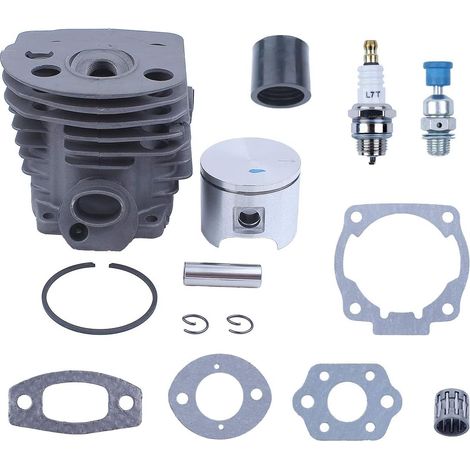Kit cylindrique Nikasil 46mm, segment de piston, collecteur d'admission, pour Husqvarna 51 55 Rancher Remplacement, soupape de décompression, joint de silencieux, bougie d'allumage, roulement à aiguil (1/5)