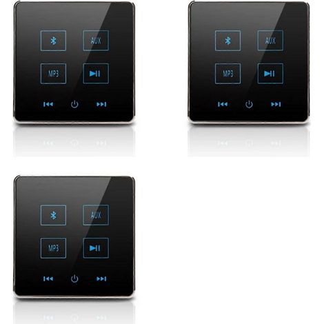 3X cinéma Bluetooth mur amplificateur écran tactile musique Panel Background audio système support USB TF Card(noir) (1/5)