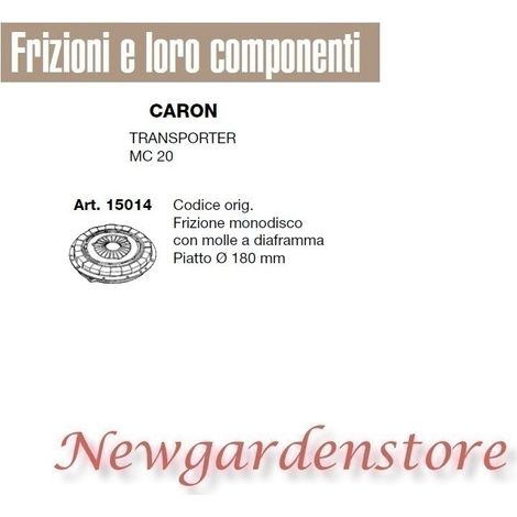 Frizione monodisco transporter MC20 compatibile CARON 15014 piatto 180