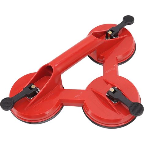 MINKUROW Ventosa de Vidrio de Alta Resistencia Placa de Ventosa de 3 Puntas para Extractor de elevación de Ventana de Piso de Azulejos de cerámica de Vidrio Rojo (1/5)