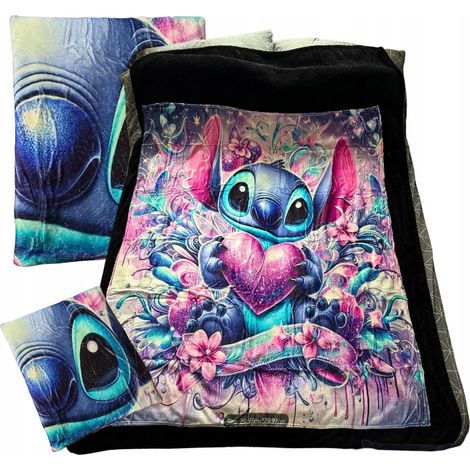 Coperta invernale Lilo & Stitch in caldo pile, modello Stitch, 130x150 cm
