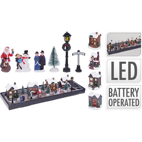 VILLAGGIO DI NATALE COMPLETO CON LUCI LED