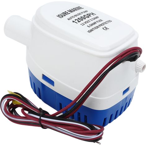 Automatische Tauchpumpe für Bilgenwasser für Boote, 12 V, Kunststoff, mit Schwimmerschalter, Fördermenge 1200 GPH (454 l/h). Bootszubehör. (1/5)