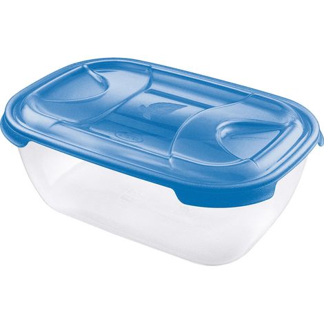CONTENITORE RETTANGOLARE IN PLASTICA 'FRIGO BOX' lt3 cm 26,4x18,5xh.10,2 acqua trasp - TONTARELLI