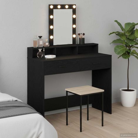 Schminktisch Schwarz 100 x 41 x 140 cm Holzwerkstoff