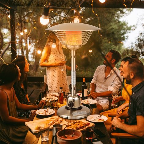 Cheminée de Table au Gaz Propane de 4000W Chauffage Extérieur Portable Protection Contre Basculement et Surchauffe avec 2 Réglages de Chaleur Maison Chic (1/4)