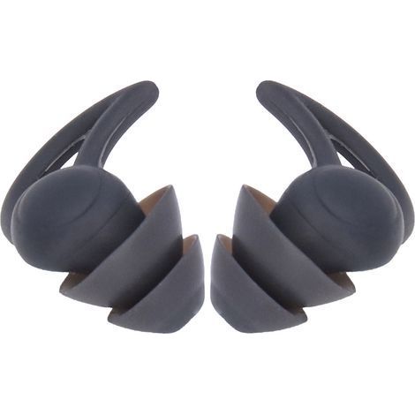 Pince-nez et bouchons d'oreilles en silicone souple étanche pour natation et plongée (Noir) (1/5)
