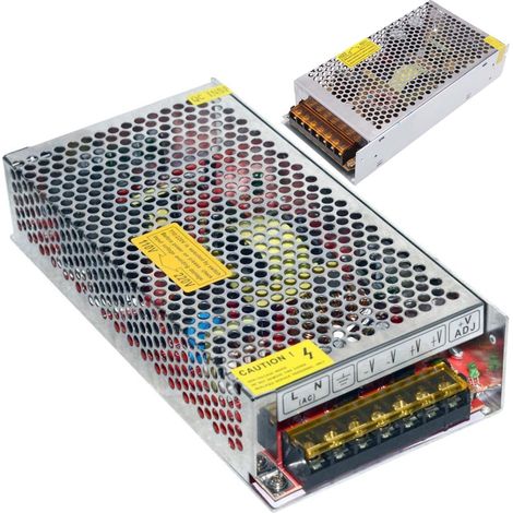 TrAdE Shop Traesio - Alimentatore Stabilizzato 12v 10 Ampere Trasformatore 120 Watt 110-230v S-10aa - (1/2)