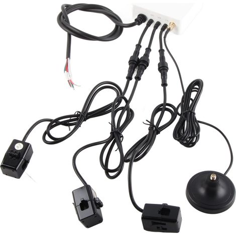 Compteur de puissance intelligent WiFi, moniteur d'énergie triphasé 100-240V avec 3 capteurs 80A pour la maison