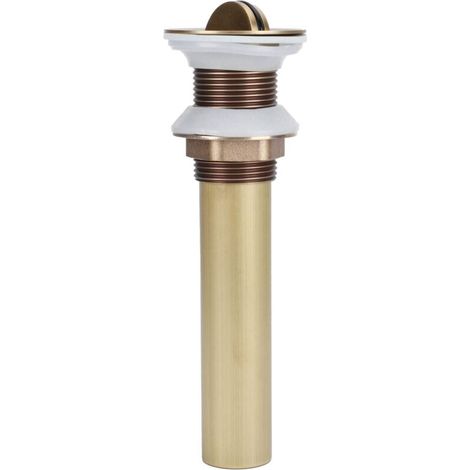 Drain d'évier, Drain de volet de salle de bain avec couvercle de protection amovible Bouchon de vidange d'évier sans trop-plein Bouchon de vidange en laiton britannique Tuyau(non hole) (1/5)