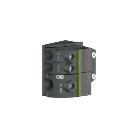 Bornero AUXILIAR SCHNEIDER para sobretensiones - 10A, 250V, IP20, 4 polos.