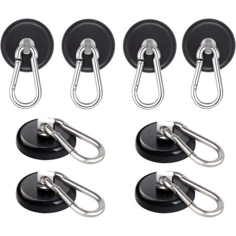 Crochet Magnetiques,16 Pièces Aimant Puissant Diamètre 25mm 19kg Force De Traction Aimant Puissant Rond Magnétique Néodyme pour Utilisation Cuisine Salle de Garage Casiers (1/5)