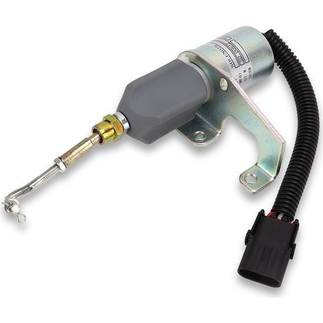 Électrovanne d'arrêt moteur 24V DC, 3974947, compatible Deutz, boîtier ABS et métal, arrêt diesel, pièce détachée moteur (1/5)