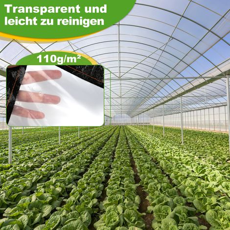 Wolketon Transparente PE Abdeckplane 200 x 100 cm, Gewächshausfolie mit Ösen (1/4)