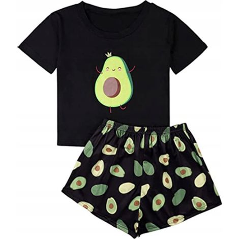 DAMEN-PYJAMA ZWEITEILIG, GESCHENK ZUM VALENTINSTAG FÜR EIN MÄDCHEN, AVOCADO S