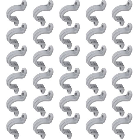Paquete de 30 abrazaderas flexibles de PVC de 2 orificios para conductos eléctricos, con soportes en forma de U para tuberías de 3/4 de pulgada (9 mm), utilizadas en aplicaciones de telefonía, climati (1/5)